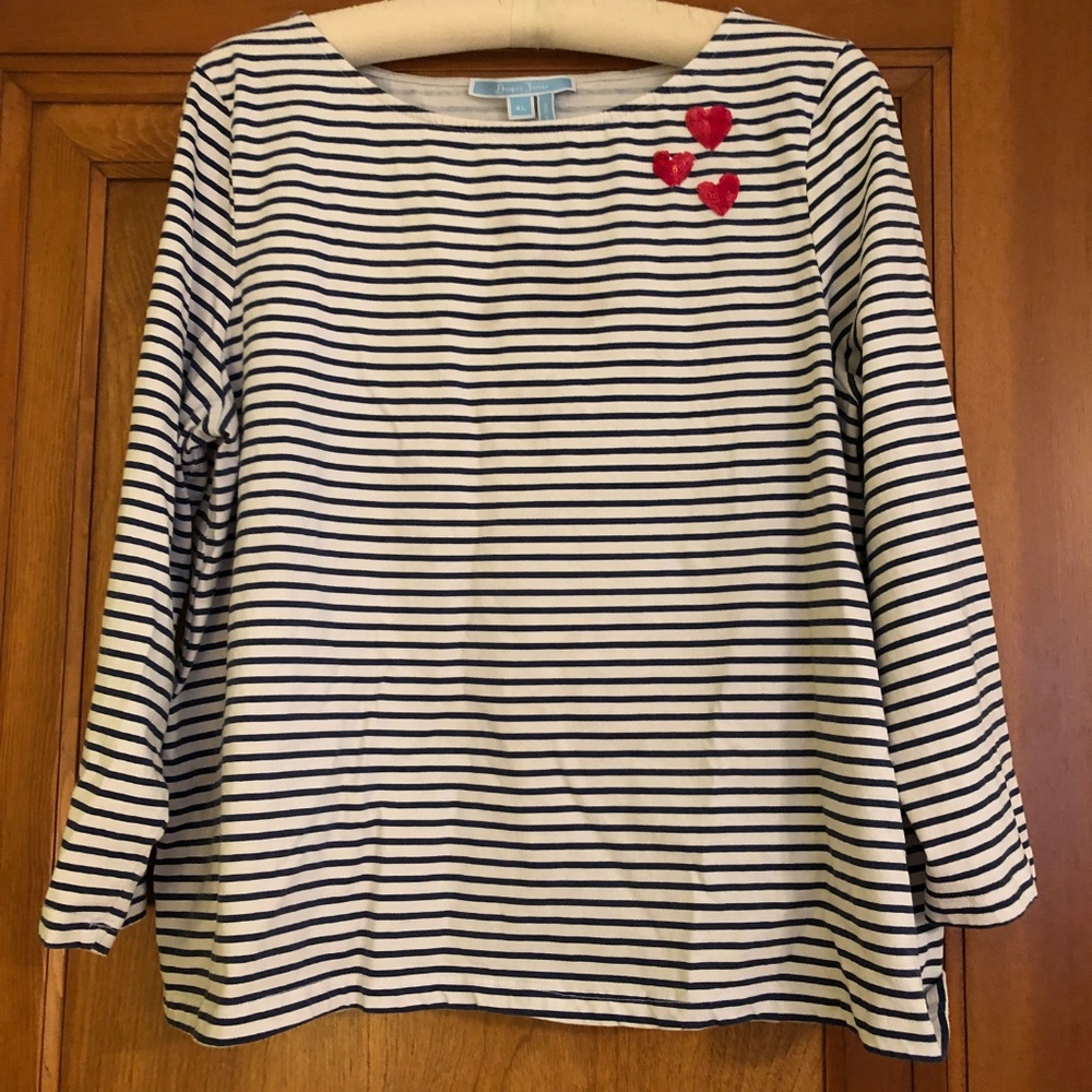 Draper James Stripe Heart T-Shirt